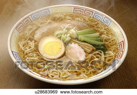 Soy sauce ramen in a bowl View Large Photo Image Stock Photo - Soy sauce ramen in a bowl. Fotosearch