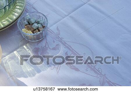Sugar cube in a glass bowl View Large Photo Image Stock Photo - Sugar cube in a glass bowl. Fotosearch