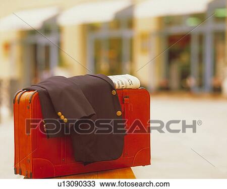 Suitcase and jacket View Large Photo Image Stock Image - Suitcase and jacket. Fotosearch