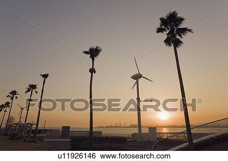 Sunset at Kobe Port View Large Photo Image Stock Photograph - Sunset at Kobe Port. Fotosearch