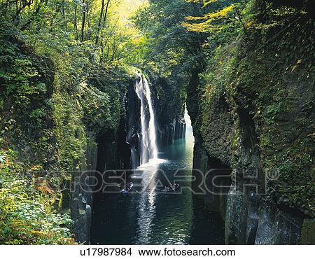 Picture - Takachiho-kyo gorge, Miyazaki Prefecture, Kyushu, Japan. Fotosearch