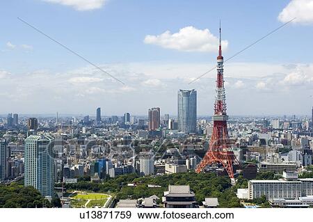 Stock Photo - Tokyo Tower, Tokyo prefecture, Japan. Fotosearch