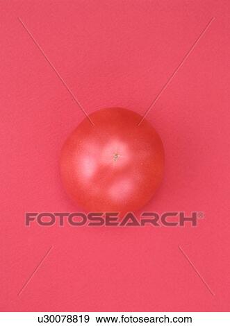 Stock Photo - Tomato, red background. Fotosearch