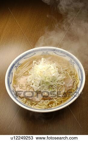 Stock Image - Tonkotsu soy sauce ramen. Fotosearch