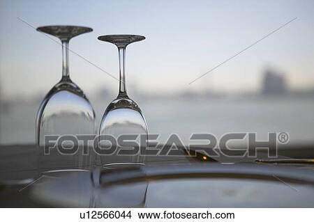 Two empty wineglasses, close up View Large Photo Image Picture - Two empty wineglasses, close up. Fotosearch