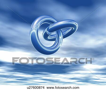 Picture - Two rings, computer graphic. Fotosearch