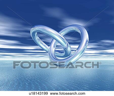 Stock Photo - Two rings, computer graphic. Fotosearch