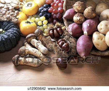 Various Kinds of Autumn Fruits and Vegetable View Large Photo Image Stock Image - Various Kinds of Autumn Fruits and Vegetable. Fotosearch