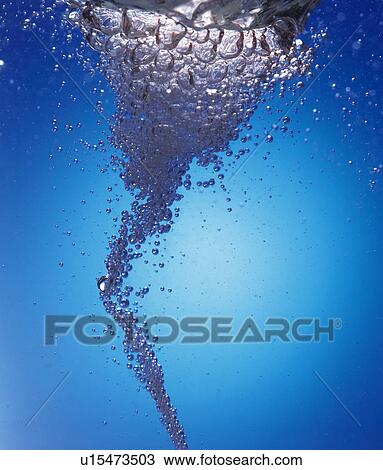 Stock Image - Water and bubbles. Fotosearch