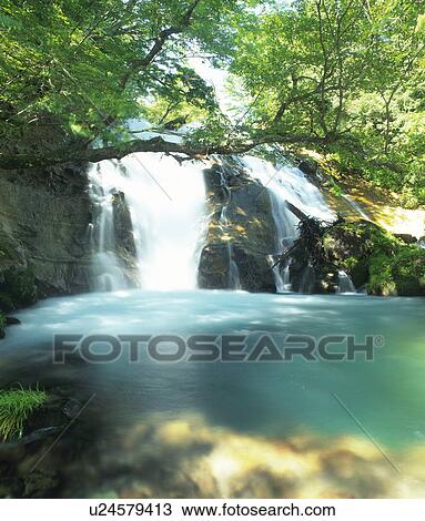 Waterfall, long exposure View Large Photo Image Stock Image - Waterfall, long exposure. Fotosearch