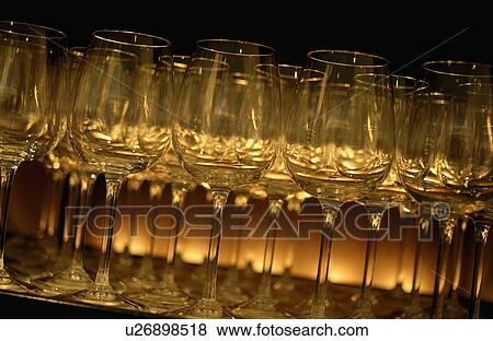 Stock Photo - Wineglasses, black background. Fotosearch
