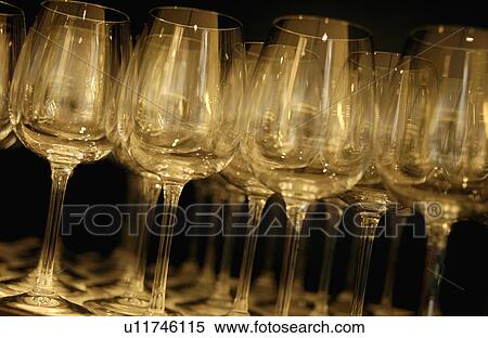 Stock Photography - Wineglasses, black background. Fotosearch