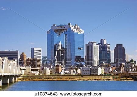 Stock Image - A skyscraper in Yodogawa, Osaka, Japan. Fotosearch