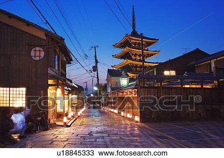 Alley with view of Yasaka Tower, Higashiyama-ku, Kyoto, Japan View Large Photo Image Stock Image - Alley with view of Yasaka Tower, Higashiyama-ku, Kyoto, Japan. Fotosearch
