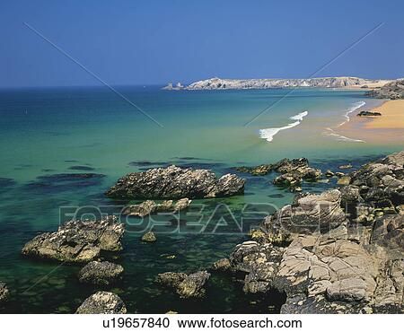 Beach in Brittany, Normandy, France View Large Photo Image Stock Image - Beach in Brittany, Normandy, France. Fotosearch