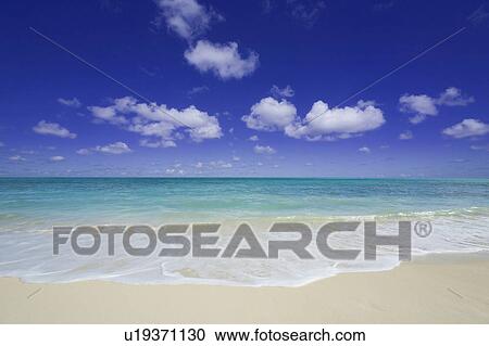 Stock Image - Beach scene, Hawaii. Fotosearch