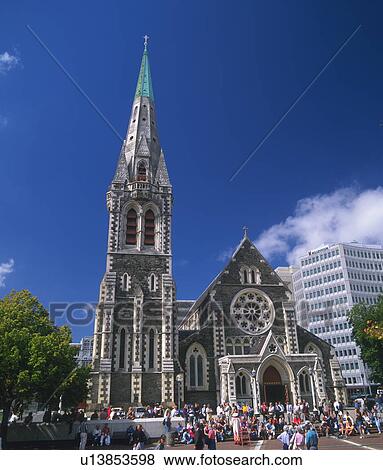 Christchurch Cathedral in Christchurch, New Zealand View Large Photo Image Stock Photo - Christchurch Cathedral in Christchurch, New Zealand. Fotosearch