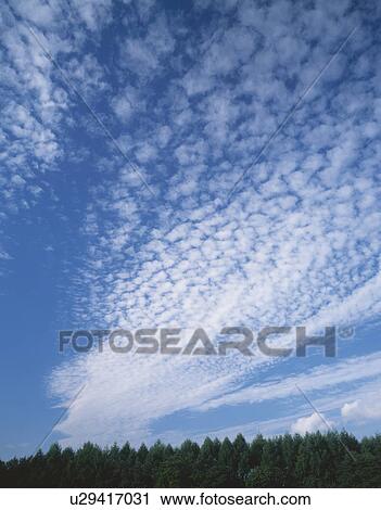 Stock Image - Cirrocumulus cloud, Nagano, Nagano Prefecture, Japan. Fotosearch