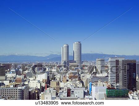 Stock Photography - Cityscape of Naka-ku, Nagoya, Aichi Prefecture, Japan. Fotosearch