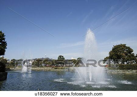 Stock Photo - Fountain in Mikasa park, Yokosuka, Kanagawa Prefecture, Japan. Fotosearch