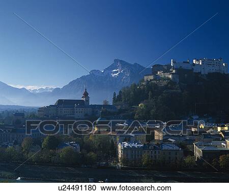Hohensalzburg Castle, Moenchsberg, Salzburg, Austria View Large Photo Image Stock Image - Hohensalzburg Castle, Moenchsberg, Salzburg, Austria. Fotosearch