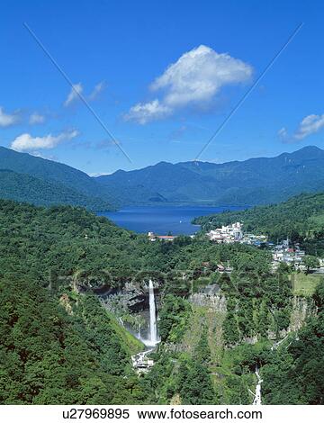 Stock Photography - Kegon Falls and Chuzenji-ko, Nikko, Tochigi Prefecture, Japan. Fotosearch