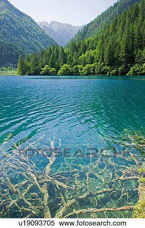 Mirror Lake, Sichuan, China View Large Photo Image Stock Photography - Mirror Lake, Sichuan, China. Fotosearch