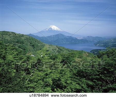 Mt. Fuji and Ashinoko, Kanagawa Prefecture, Japan View Large Photo Image Picture - Mt. Fuji and Ashinoko, Kanagawa Prefecture, Japan. Fotosearch