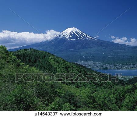 Stock Photo - Mt. Fuji and Kawaguchiko. Fotosearch