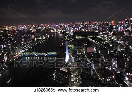 Night view of Tokyo, Japan View Large Photo Image Stock Photography - Night view of Tokyo, Japan. Fotosearch