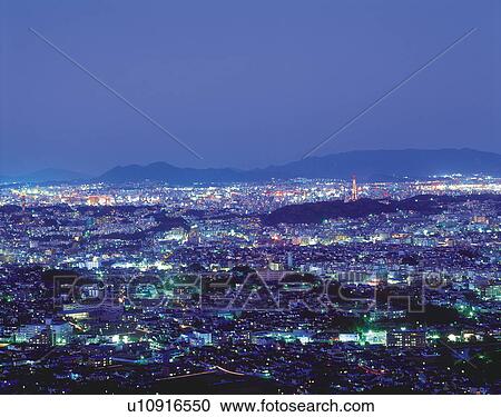 Nighttime cityscape of Fukuoka, Fukuoka Prefecture, Japan View Large Photo Image Stock Image - Nighttime cityscape of Fukuoka, Fukuoka Prefecture, Japan. Fotosearch
