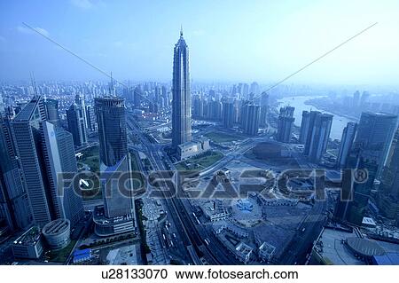 Pudong Lujiazui, Shanghai, China View Large Photo Image Stock Image - Pudong Lujiazui, Shanghai, China. Fotosearch