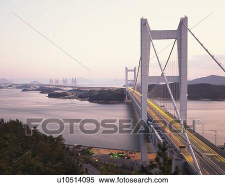 Seto Ohashi bridge, Kurashiki, Okayama Prefecture, Japan View Large Photo Image Stock Photography - Seto Ohashi bridge, Kurashiki, Okayama Prefecture, Japan. Fotosearch