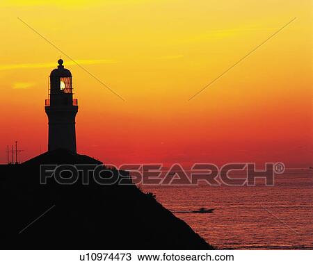 Stock Image - The Omaezaki lighthouse at dawn, Omaezaki, Shizuoka Prefecture, Japan. Fotosearch