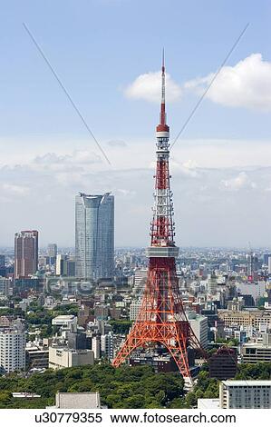 Tokyo Tower, Tokyo, Japan View Large Photo Image Stock Photography - Tokyo Tower, Tokyo, Japan. Fotosearch
