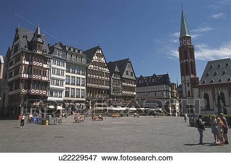 Stock Photo - Town hall square, Frankfurt, Germany. Fotosearch