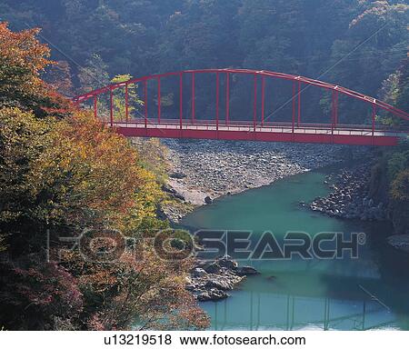 Stock Photo - Watarase Valley, Gunma Prefecture, Japan. Fotosearch