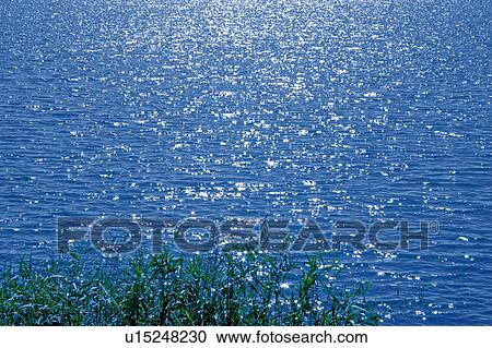 Stock Image - Water surface, Fujinomiya, Shizuoka Prefecture, Japan. Fotosearch
