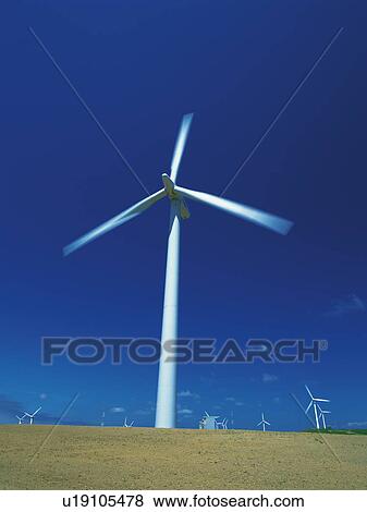 Stock Photo - Wind turbine in Tomamae-machi, Hokkaido, Japan. Fotosearch