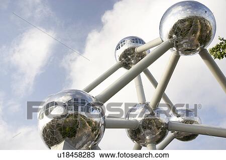 Atomium In Brussels View Large Photo Image Stock Image - Atomium In Brussels. Fotosearch