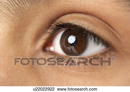 Stock Image - Close-Up Of Young Boy's Eye. Fotosearch