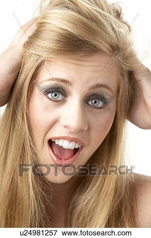 Close Up Of Young Woman Wearing Make Up View Large Photo Image Stock Photo - Close Up Of Young Woman Wearing Make Up. Fotosearch