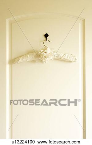 Coat Hanger On Back Of Door View Large Photo Image Stock Image - Coat Hanger On Back Of Door. Fotosearch