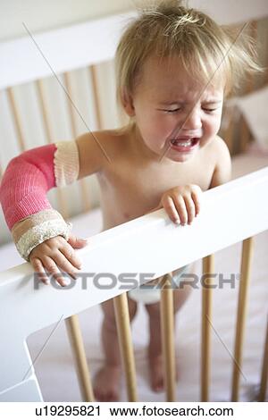 Crying Toddler With Arm In Cast View Large Photo Image Stock Image - Crying Toddler With Arm In Cast. Fotosearch
