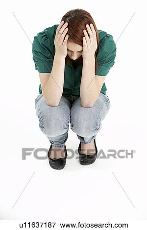 Depressed Teenage Girl View Large Photo Image Stock Photo - Depressed Teenage Girl. Fotosearch