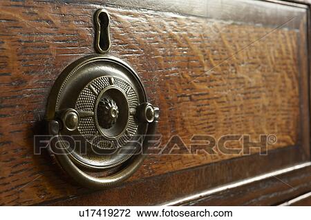 Stock Image - Detail Of Antique Drawers. Fotosearch