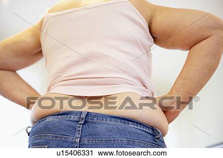 Stock Image - Detail Of Overweight Woman. Fotosearch