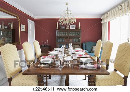 Dining Room With Laid Table View Large Photo Image Stock Image - Dining Room With Laid Table. Fotosearch