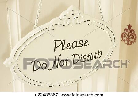 Do Not Disturb Sign Hanging On Door View Large Photo Image Stock Photo - Do Not Disturb Sign Hanging On Door. Fotosearch