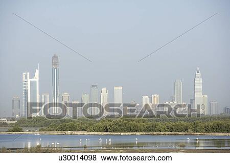 Dubai City Skyline View Large Photo Image Stock Photo - Dubai City Skyline. Fotosearch